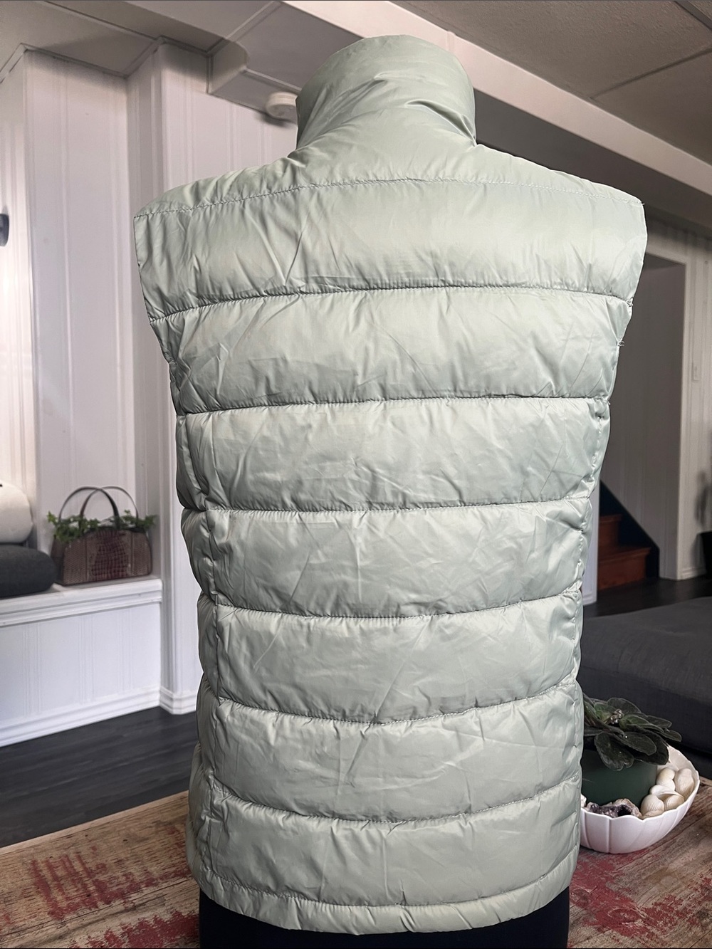 Love Tree Sage Green Quilted Puffer Vest - Picture 6 of 9